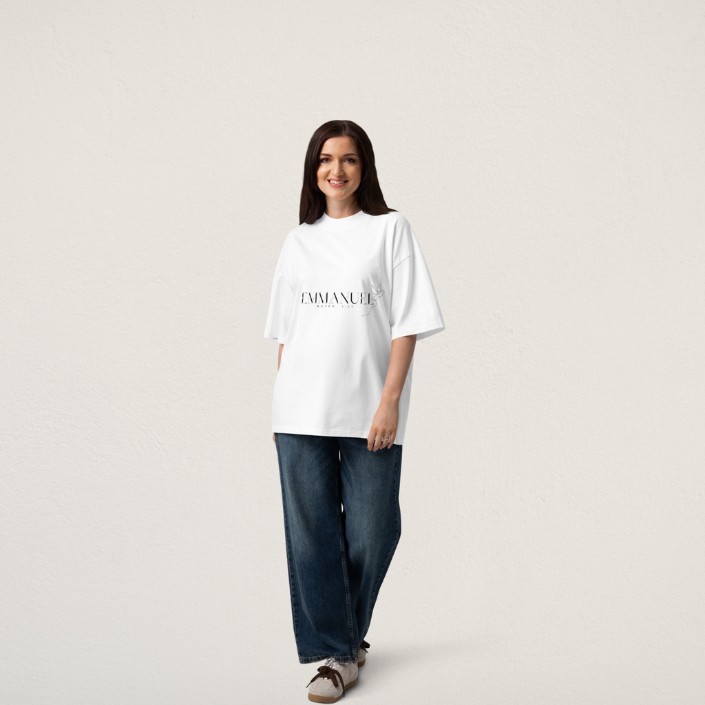 Unisex oversized EMMANUEL high neck t-shirt