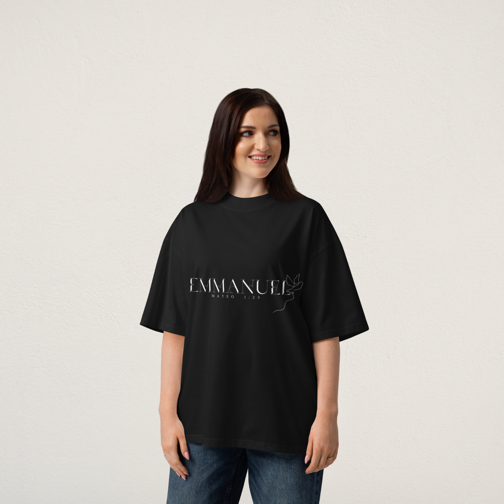 Unisex oversized EMMANUEL high neck t-shirt