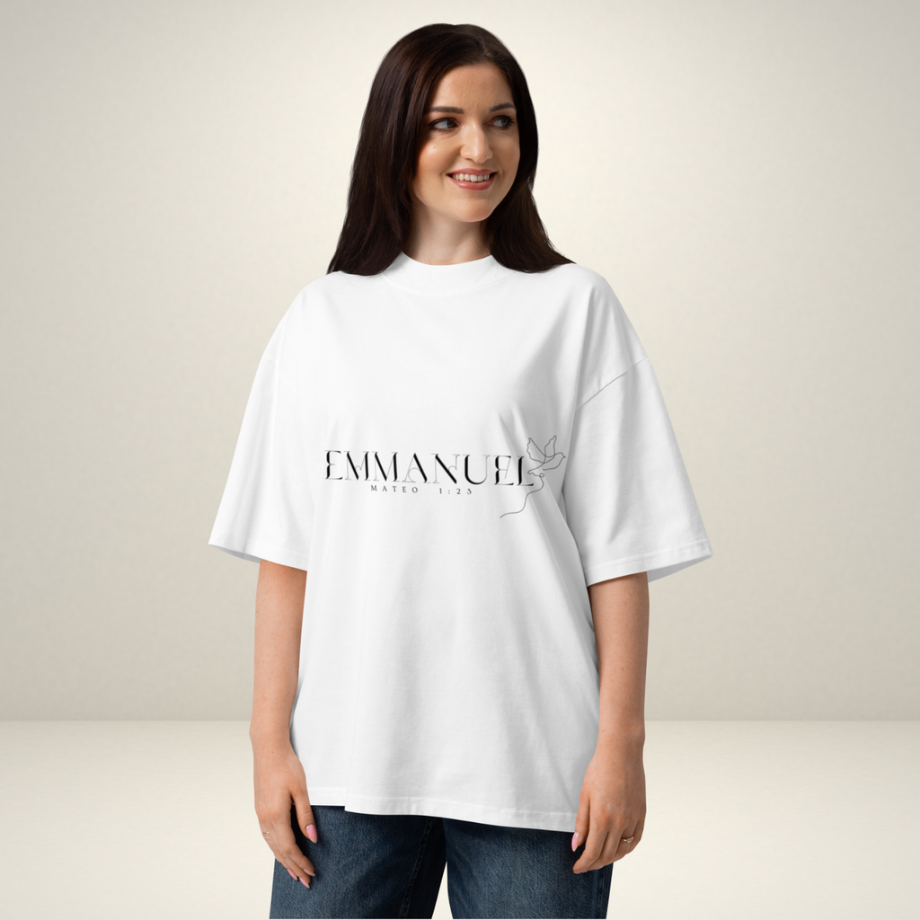 Unisex oversized EMMANUEL high neck t-shirt