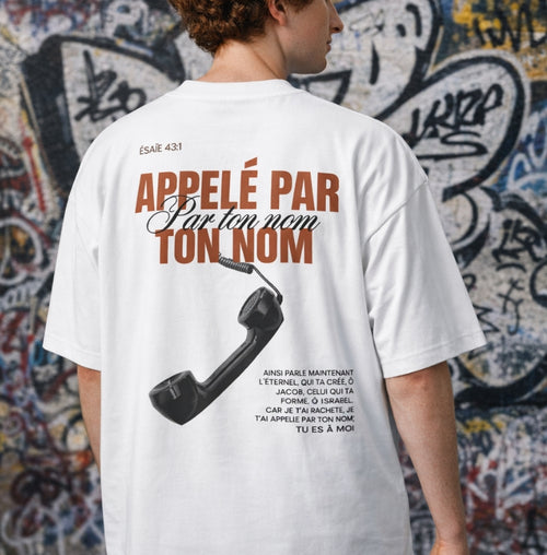 Appelé par ton nom Unisex organic oversized high neck t-shirt