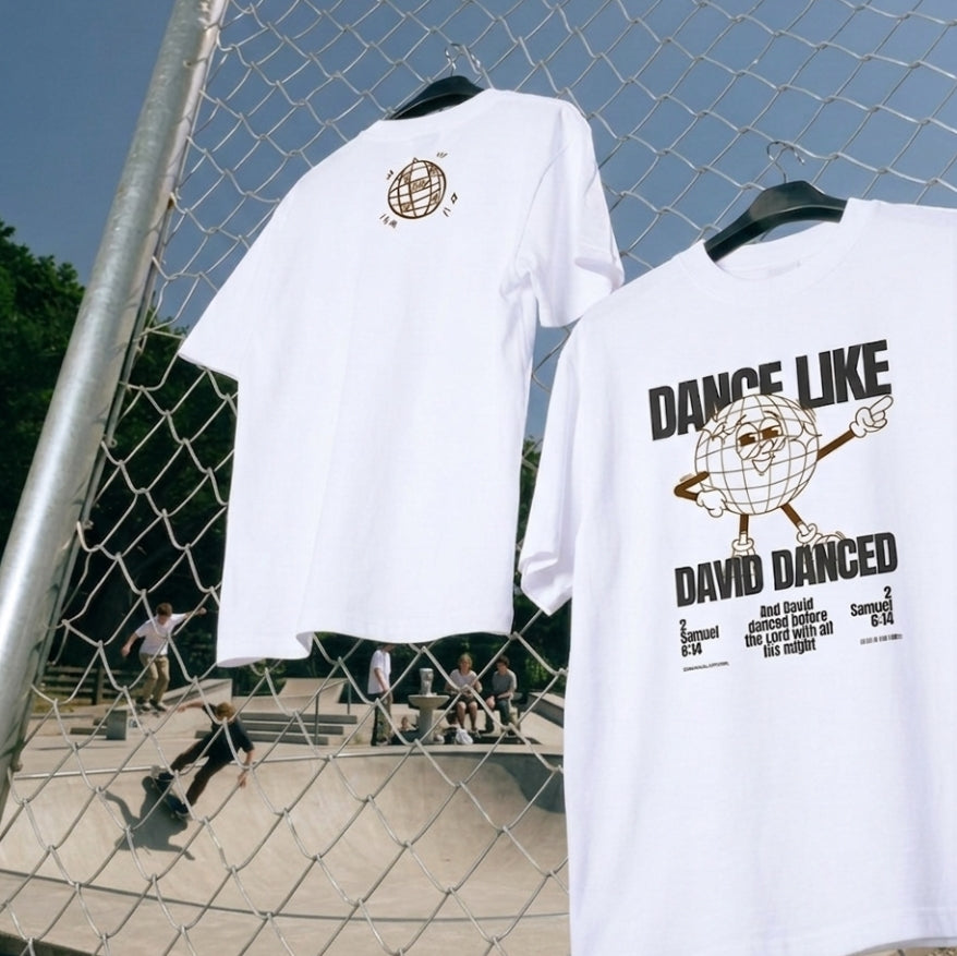 Dance Like Davd Unisex organic oversized high neck t-shirt